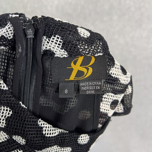 Anthropologie Sachin + Babi Black Daisy Print Trapeze Dress Size 8 - Picture 6 of 7